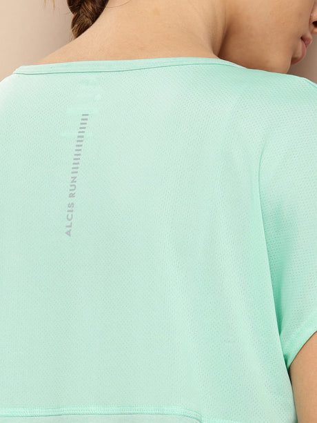 Women's Yoga Tee with Back Mesh Panel
