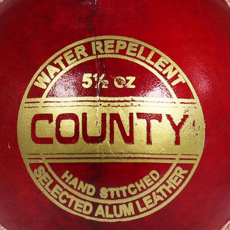 Cosco Leather Cricket Ball - COUNTY | KIBI Sports - crop-closeup