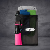 Joss 9L Pink Grey |Sports Bag|Swimming Equipment Bags|Netball Bags|Dry Bags|Drawstring Bag for Shoes & Clothes|Sports Gear|Accessory Pocket |Gym Bag |Tuition Bag|1 Bottle Holder