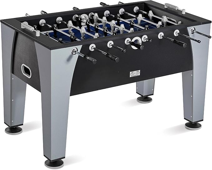 Black & Silver Color Foosball Table | Soccer Table | Kibi Sports