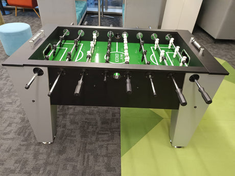 Black & Silver Color Foosball Table | Soccer Table | Kibi Sports BB_KIBI