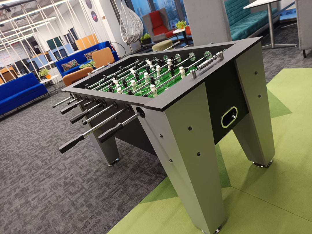 Black & Silver Color Foosball Table | Soccer Table | Kibi Sports