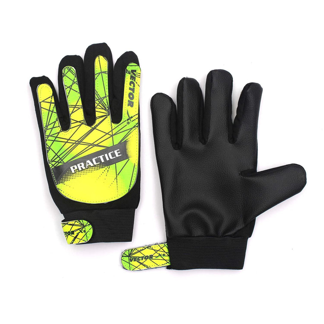 VECTOR X Practice Goalkeeping Gloves (Black, Green)