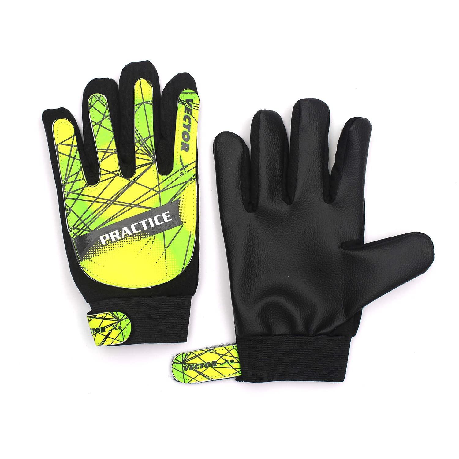 VECTOR X Practice Goalkeeping Gloves (Black, Green)