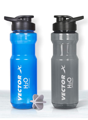 Vector X H2O Sipper Water Bottle, 750ml Leak Proof Bottle, Non-Toxic & BPA Free, Ideal for School, Gym (Multicolor, Pack of 2) (2)