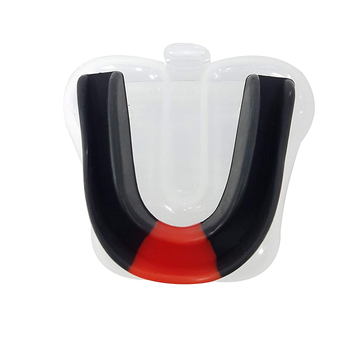 Synco Flavoured Mouth Guard/Gum Shield - for Boxing, MMA, Rugby, Muay Thai, Hockey, Judo, Karate Martial Arts and All Contact Sports| 1 Pc (Black-Red)