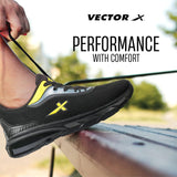 VECTOR X Fighter Training & Gym Shoes For Men (Black)