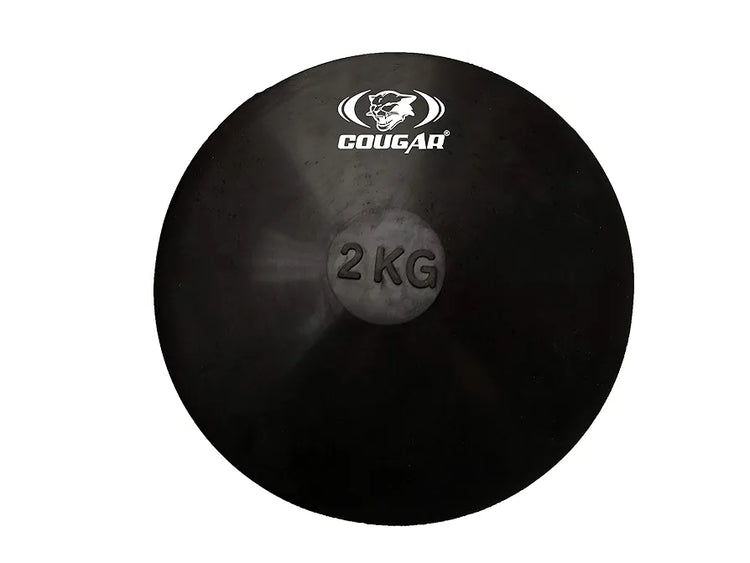 Cougar Black Rubber Discus Throw | Throwing Discus | Black Discus for Men/Women - 2 Kg