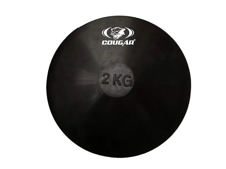 Cougar Black Rubber Discus Throw | Throwing Discus | Black Discus for Men/Women - 2 Kg