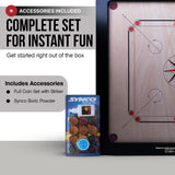 Synco 36 Inch Chakri Best Carrom Board | Pro Trainer Board for Amateurs | Includes Coins, Strikers and Boric Powder