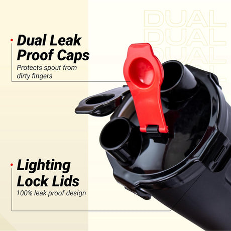Vector X Dual Shaker/Sipper Bottle with two Compartment for Storing Different Drinks (PACK OF 1)