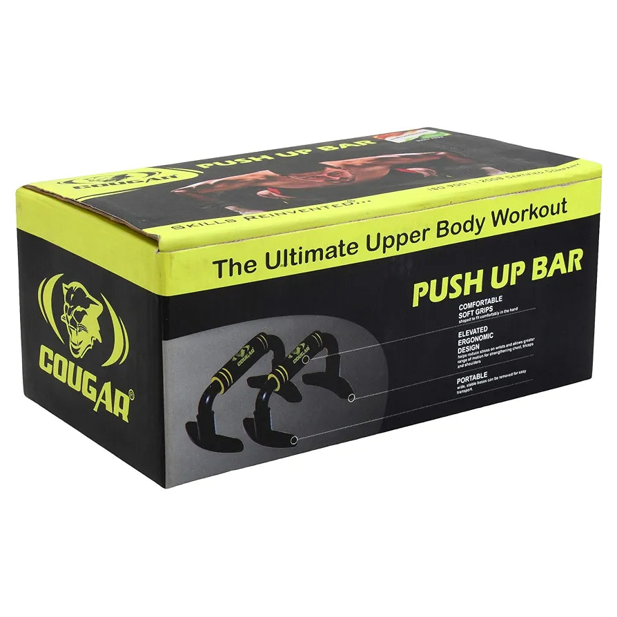 Cougar Ultimate Heavy Duty Plastic Constructed Anti Skid Neoprene Padded Handle Push-up Bar for Men/Women