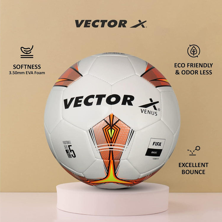 Vector X Venus TPU Machine Stitched Football- Size: 5(Pack of 1)