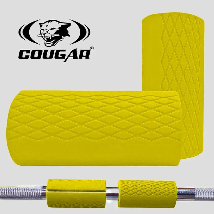 COUGAR Rubber Thick Bar Grips Turns Barbell Hand/Fitness Grip