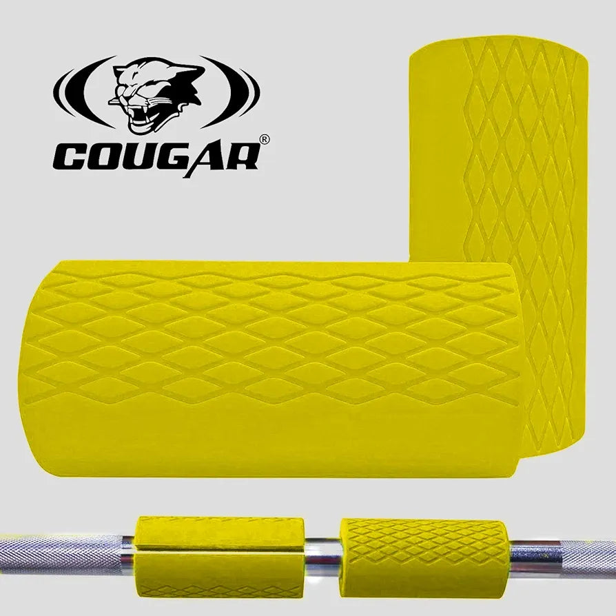 COUGAR Rubber Thick Bar Grips Turns Barbell Hand/Fitness Grip