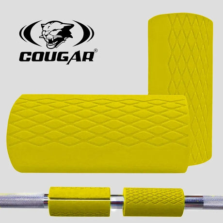 COUGAR Rubber Thick Bar Grips Turns Barbell Hand/Fitness Grip