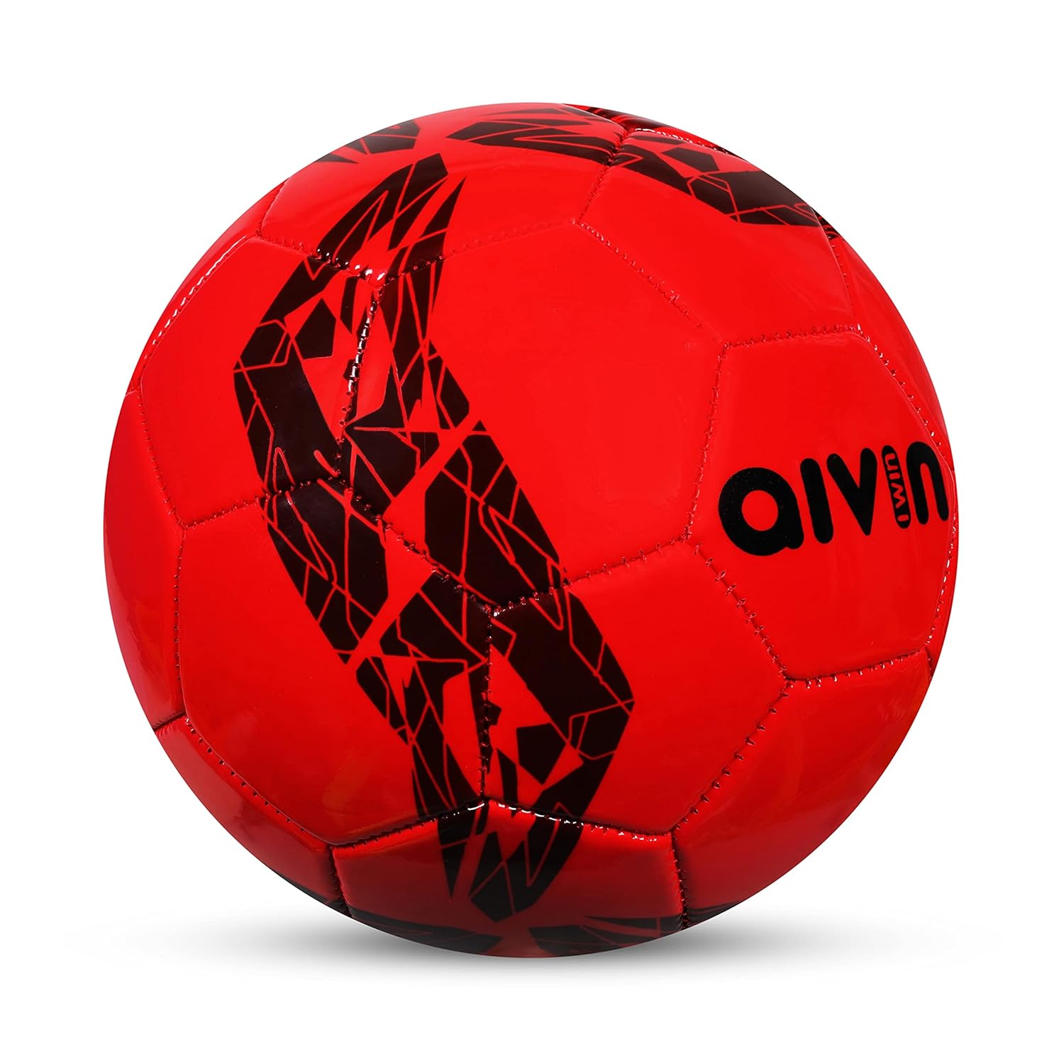 Aivin England Machine Stitched Football Game, for Training, Match, Sports, Playing, Outdoor Ball, Durable & Water Resistance Football for Practice, 32 Panel, Size-5 (Red)