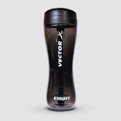 Vector X Eight Shape Water Bottle Leak Proof Sipper Shaker Bottle 500 ml Shaker (Pack of 1, Black, Plastic)