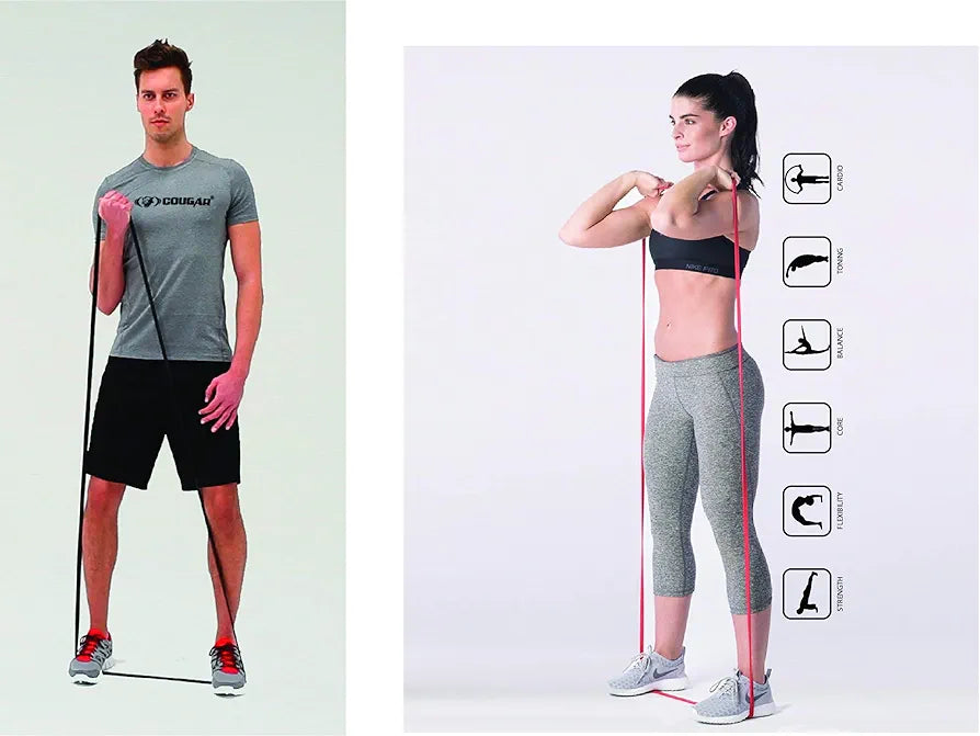 Cougar Resistance Band Pull Up Assist Power Band for Workout, Muscle Tone, Weight Loss Exercises & Body Powerlifting 