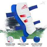 Vector X Liverpool Shinguard | Shinguard for Football | Shinguard for Men| Skoda Single Strap Shinguard | Stockings for Men & Women-Red (Set of 2 pcs)S/M