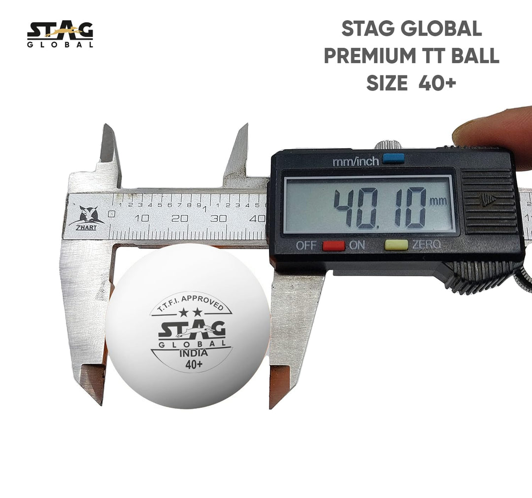 STAG GLOBAL 2 Star Plastic Table Tennis Ball White Available Pack Of 12 ,30, 72, 90