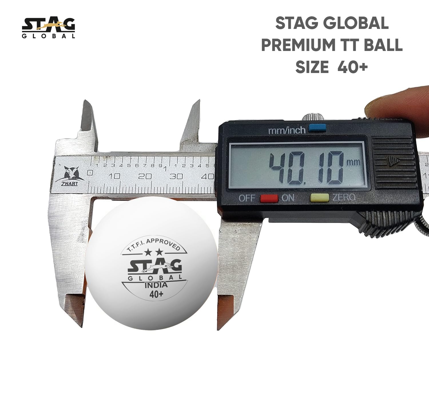 STAG GLOBAL 2 Star Plastic Table Tennis Ball White Available Pack Of 12 ,30, 72, 90