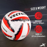 Vector X Flame Hand sewn Volleyball With Pump (18panels)