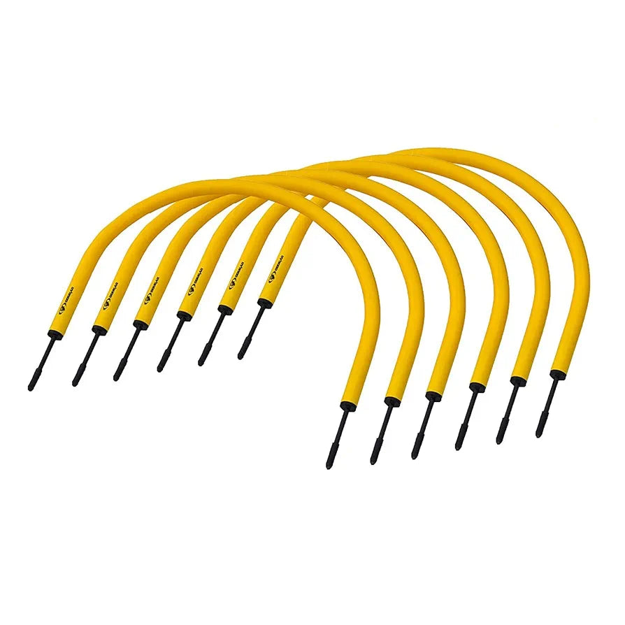 Cougar Football/Soccer Agility Training C-Shape Passing Arcs for Improve Passing Game Made of Heavy Duty Plastic Spikes -Set of 6