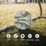 VECTOR X Thermo Bonded X-FORCE Dotted Grain PU Textured Football - Size: 5 (Pack of 1)