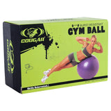 Cougar Anti Burst Gym Ball/ Swiss Birthing Stability Ball for Workout & Fitness/ Yoga Ball with Foot Pump for Men/Women, 65-cm