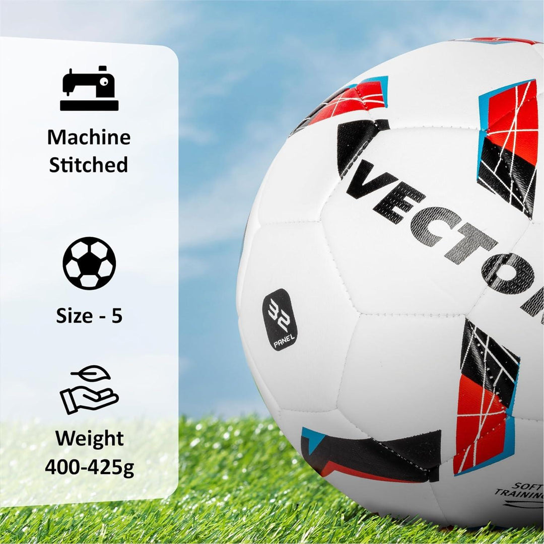 VECTOR X Orion TPU Machine Stitched | Match | Training | Practice| Professional Football - Size: 5 (Pack of 1)