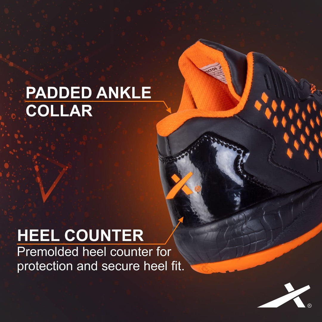 VECTOR X Cosmic Basketball Shoes For Men (Blk-Orng)
