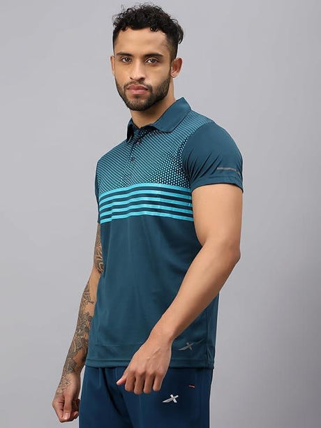 VECTOR X OMT-258 Men's Water Printed Polo T-Shirt