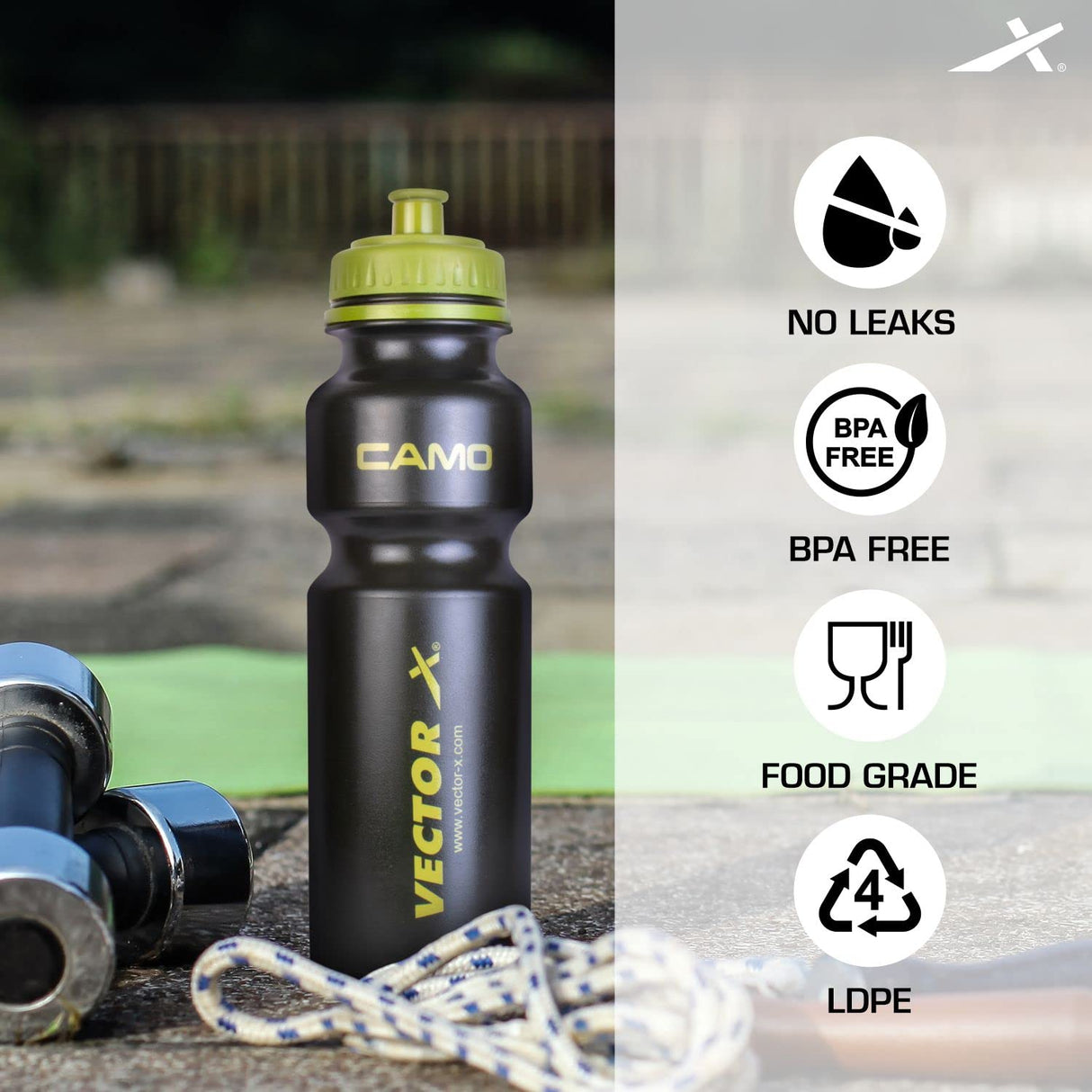 Vector X Sipper Shaker Water Bottle for Cycling & Gym Fitness Sipper Shaker 750 ml Sipper (Pack of 2, CAMO)