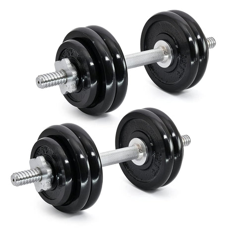 KAKSS Cast Iron Spinlock Black Adjustable Dumbbell For Home Gym, Bodybuilding Fitness and Core Fitne | Kakss Exporters (Kakss