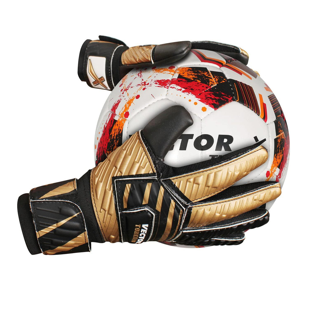 VECTOR X Torando Goalkeeping Gloves (Black, Gold)