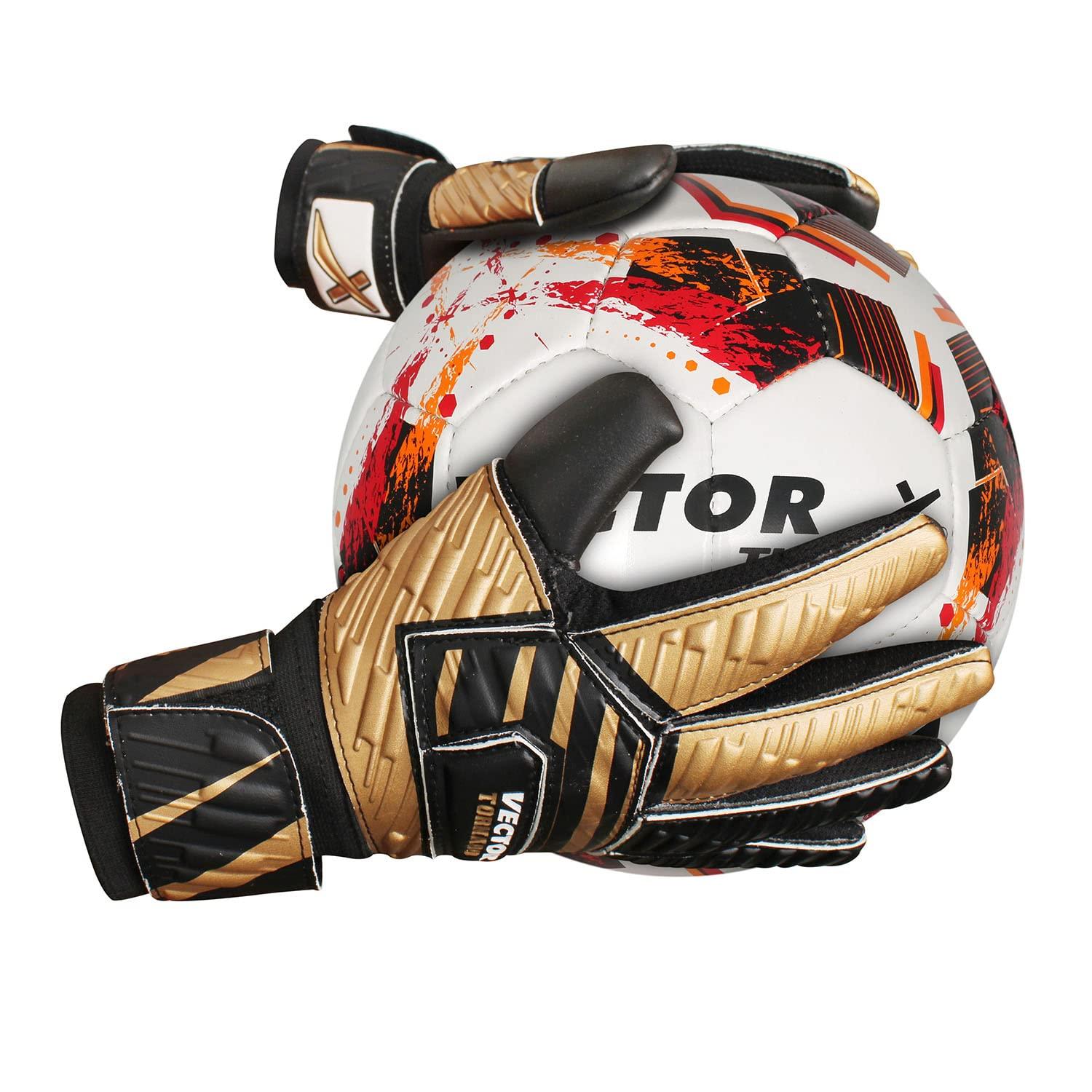 VECTOR X Torando Goalkeeping Gloves (Black, Gold)