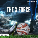 VECTOR X Thermo Bonded X-FORCE Dotted Grain PU Textured Football - Size: 5 (Pack of 1)