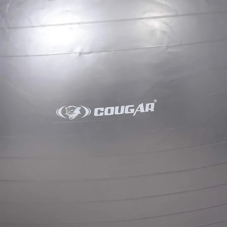 Cougar Anti Burst Gym Ball/ Swiss Birthing Stability Ball for Workout & Fitness/ Yoga Ball with Foot Pump for Men/Women, 85-cm
