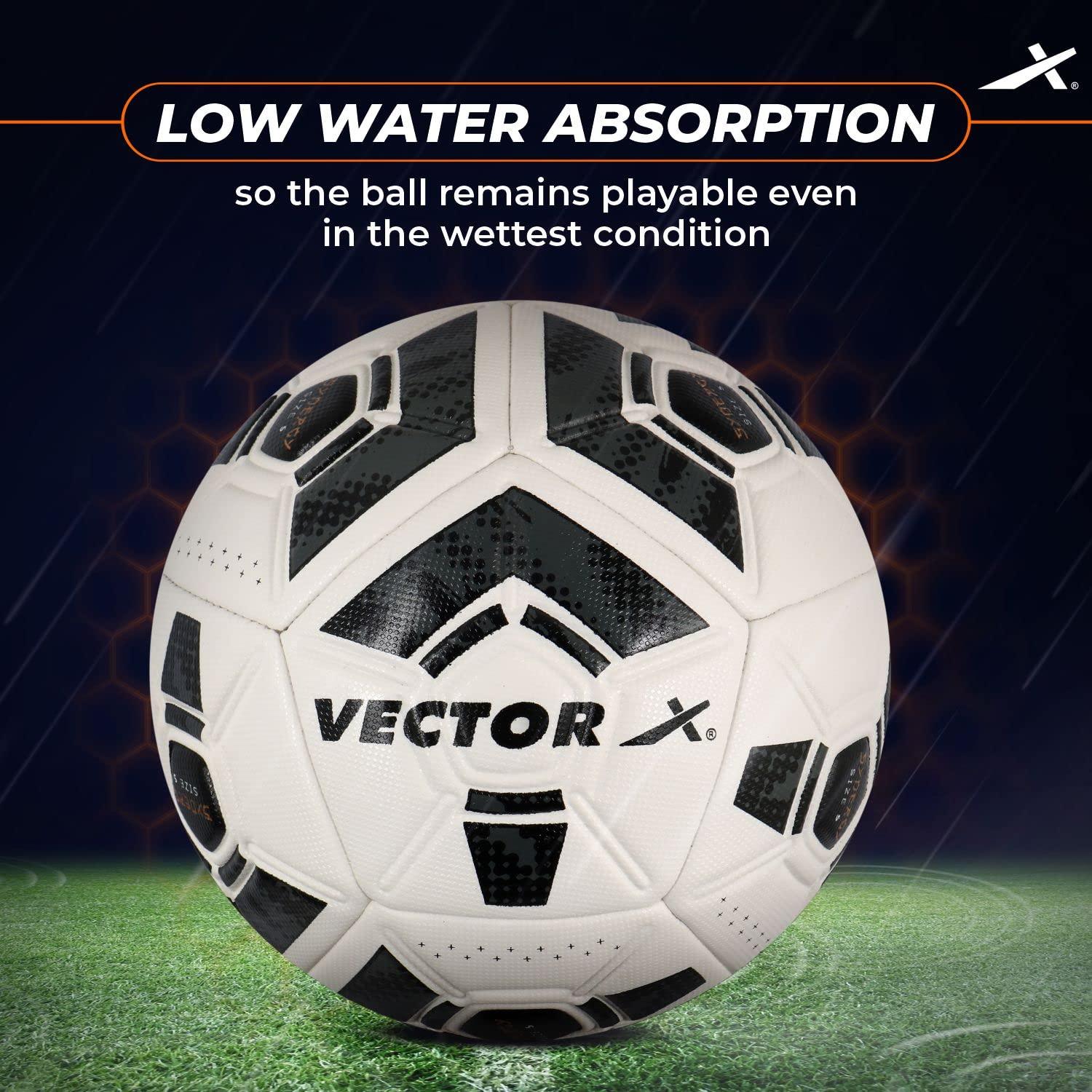 VECTOR X Synergy Thermo Fusion Embossed PU Football - Size: 5 (Pack of 1)