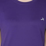 Vector X OGT-107 Girls Round Neck 4-Way Stretch T-Shirt(Orchid-Pink-XXL)