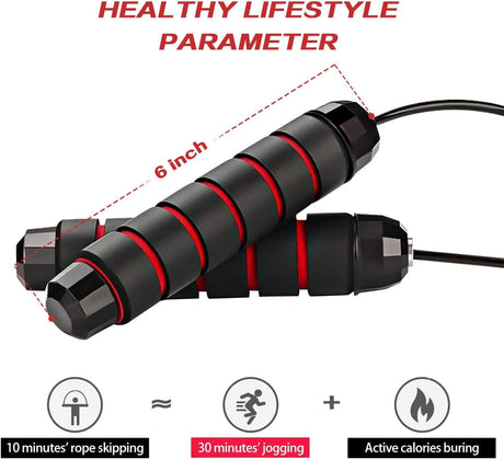 KAKSS Skipping Rope - Jumping Rope Adjustable For Men Women Kids - Jump Rope For Exercise Fat burnin | Kakss Exporters (Kakss