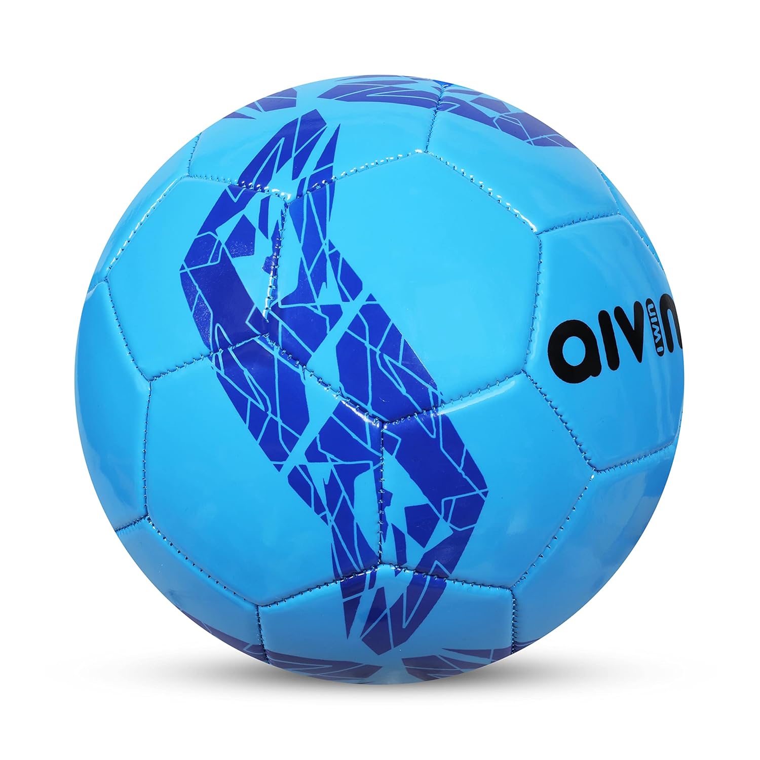 Aivin Argentina Machine Stitched Football Game, for Training, Match, Sports, Playing, Outdoor Ball, Durable & Water Resistance Football for Practice, 32 Panel, Size-5 (Blue)