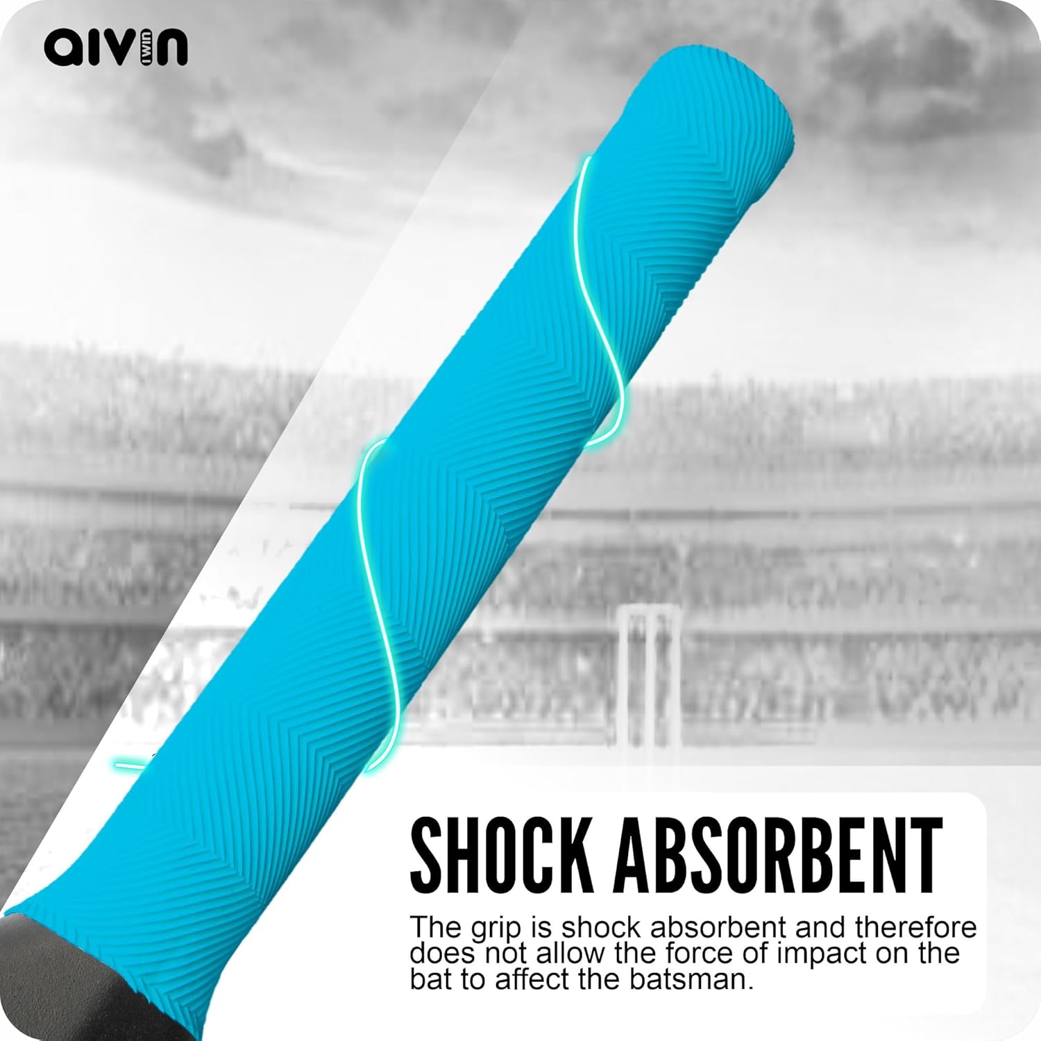 Aivin HIT-MAN Heavy Duty PVCPlastic Cricket Bat, Standrad Size (34” X 4”) Premium Bat for All Age Groups – BoysGirlsAdults Heavy Duty Black Plastic Cricket Bat (BlackBlue)