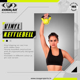 Cougar Vinyl Kettlebell, Solid Cast Iron Vinyl Coated Kettlebells, Kettle Bell for Gym & Workout, Kettle Bell for Strength Cardio Training, Home and Gym Fitness Workout 