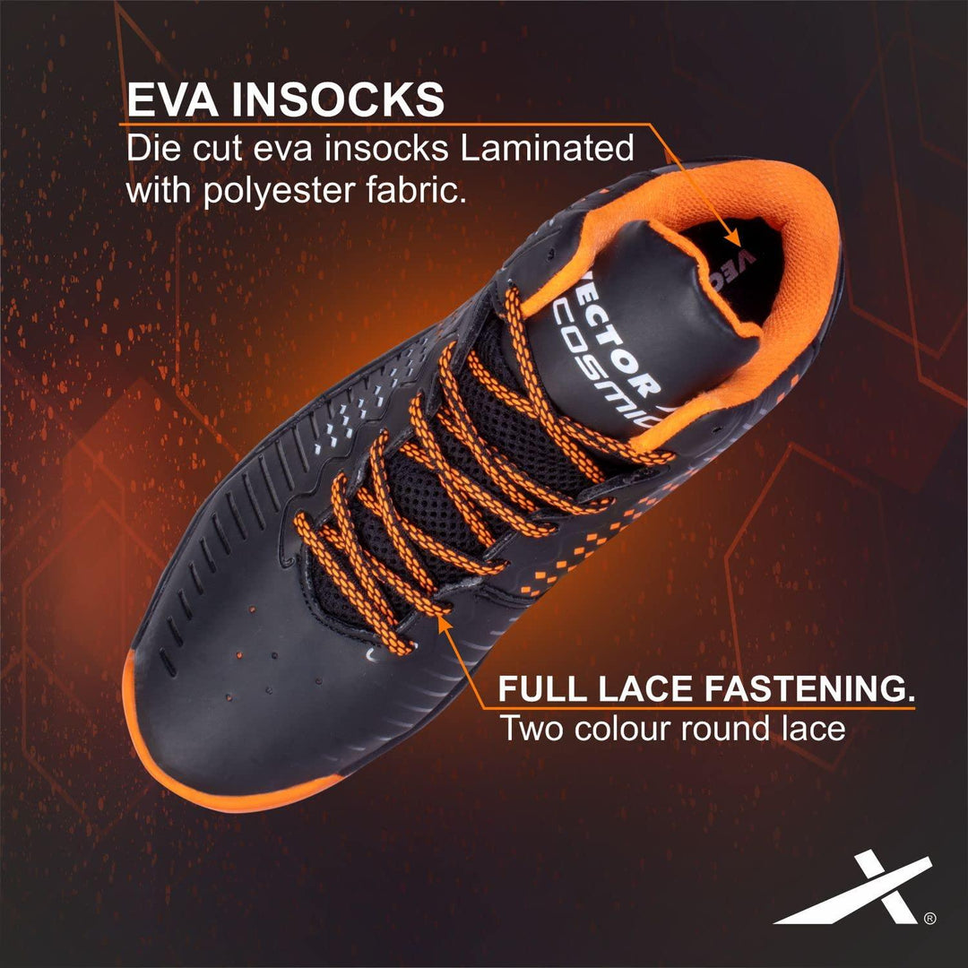 VECTOR X Cosmic Basketball Shoes For Men (Blk-Orng)