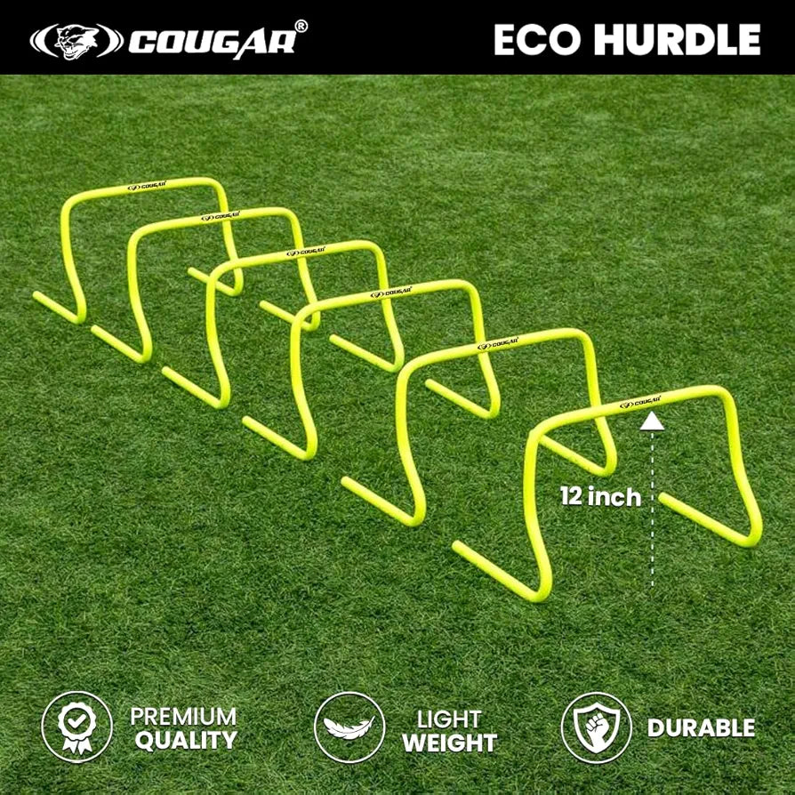 COUGAR Agility Eco Hurdle, Step Speed Soccer Training Hurdles,PVC Tube Built Agility Hurdles for Field Training and Speed Coordination Size: 24", 