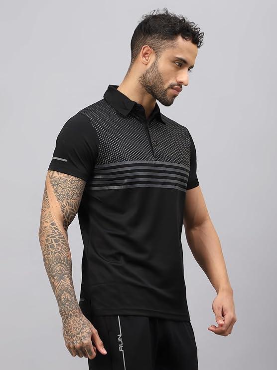 VECTOR X OMT-258 Men's Water Printed Polo T-Shirt
