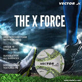 VECTOR X Thermo Bonded X-FORCE Dotted Grain PU Textured Football - Size: 5 (Pack of 1)