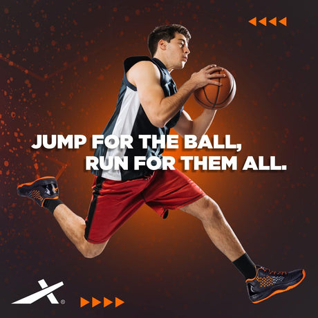VECTOR X Cosmic Basketball Shoes For Men (Blk-Orng)